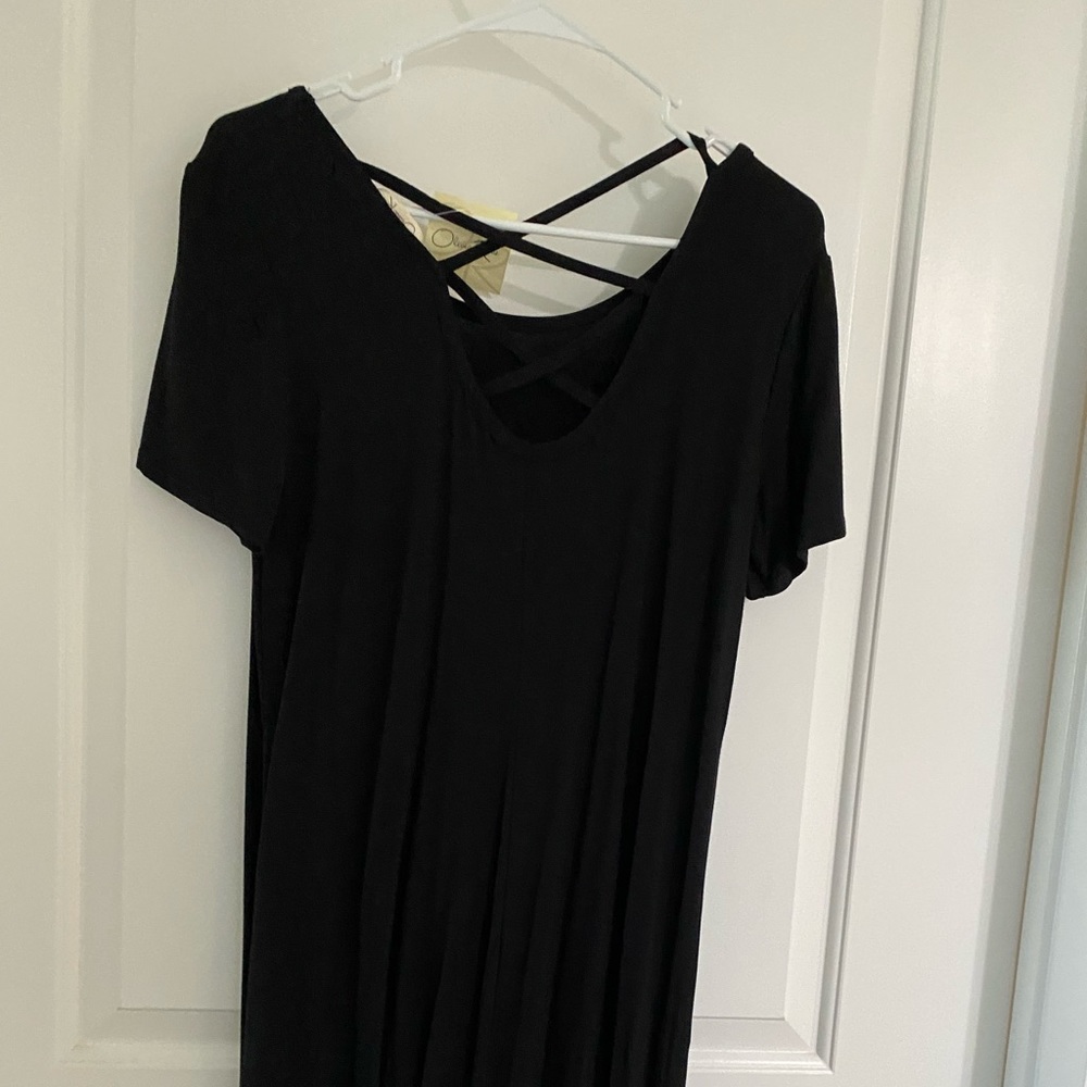 Brand New, never worn Black t shirt dress